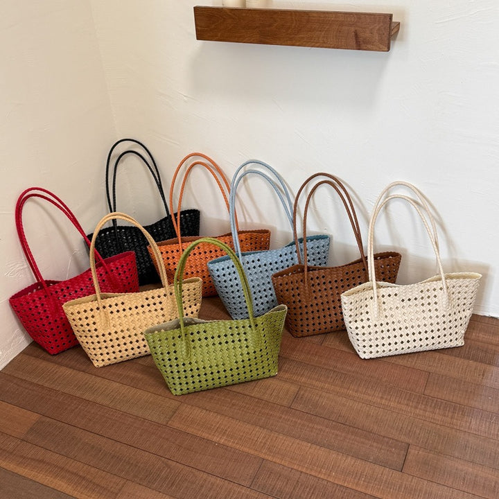 Woven Leather Tote Bag