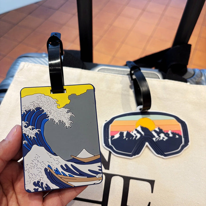 Adventure-Themed Ski Goggles Luggage Tag Stornfield