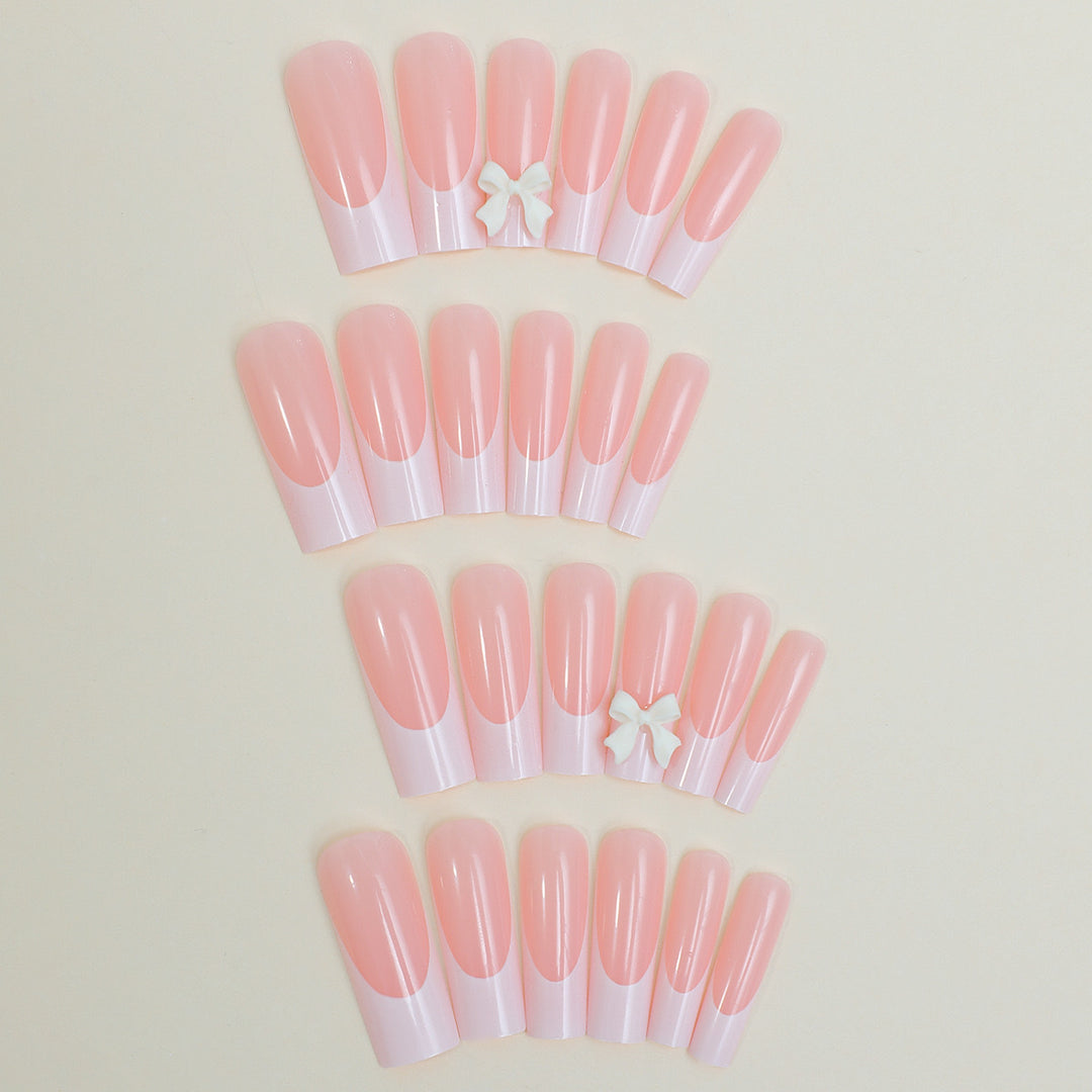 Artificial nail set with elegant tips and playful 3D design Stornfield