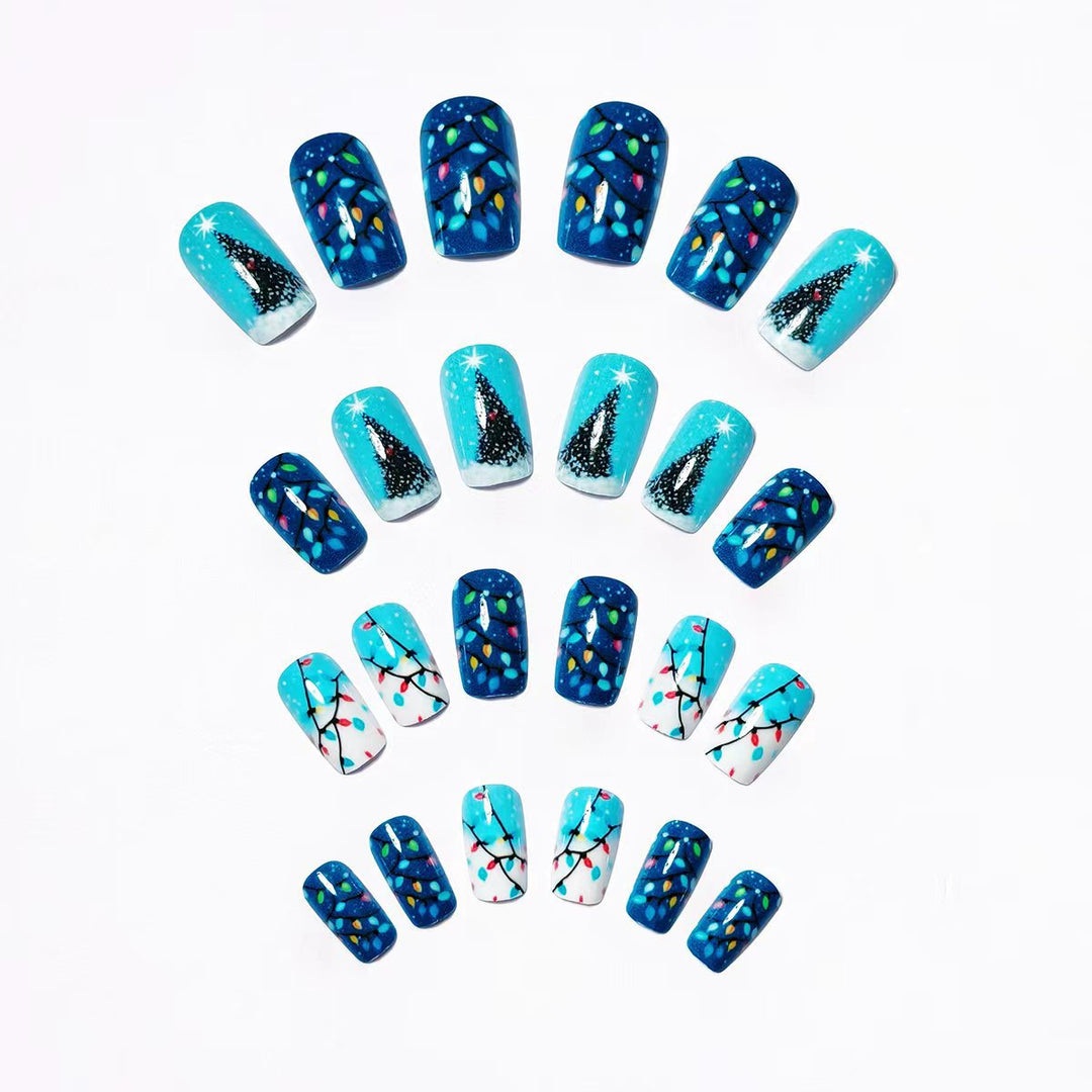 Artificial nails with festive Christmas motif Stornfield