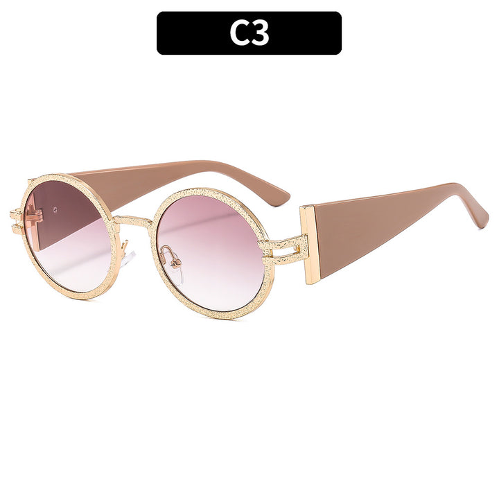 Elegant Decorative Round Frame Sunglasses