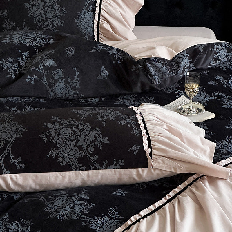 Romantic ruffle bedding set