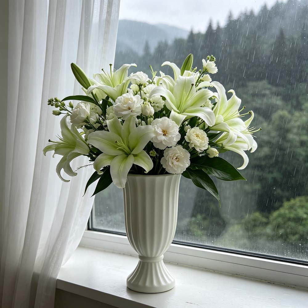 Elegant Fluted Decorative Planter Stornfeild