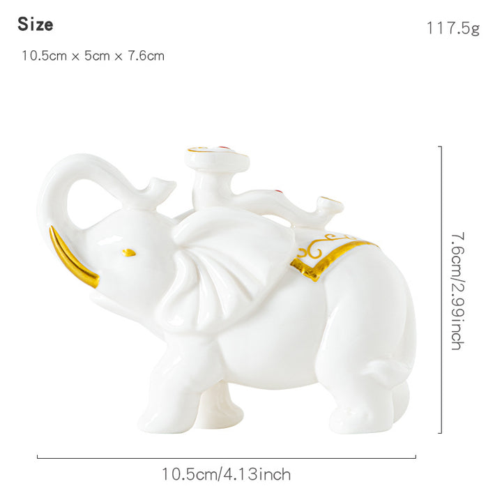 Elegant elephant figurine made of high-quality ceramic Stornfield