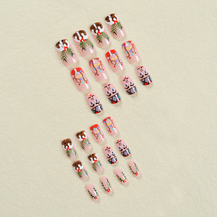 Artificial nail set with festive Christmas motifs Stornfield