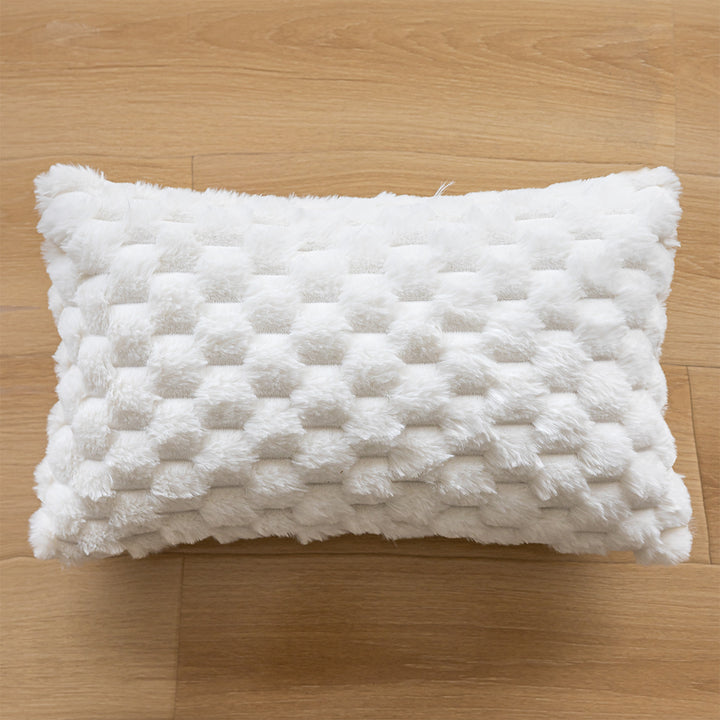 Floral Decorative Pillow with Textured Fabric