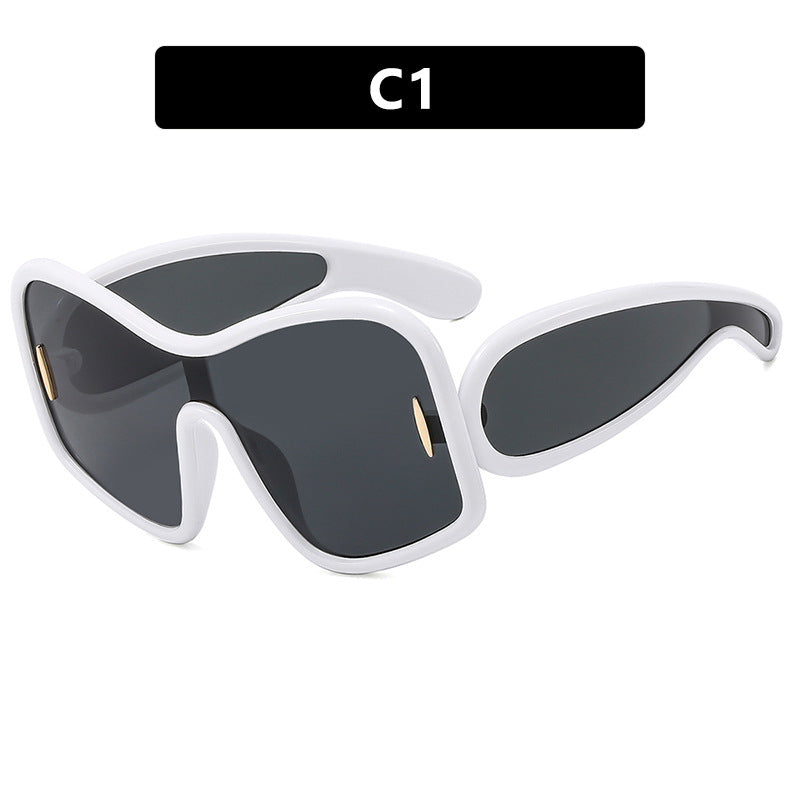 Women’s futuristic sunglasses with extra wide design and protective UV filter Stornfield