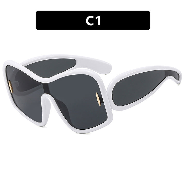 Women’s futuristic sunglasses with extra wide design and protective UV filter Stornfield