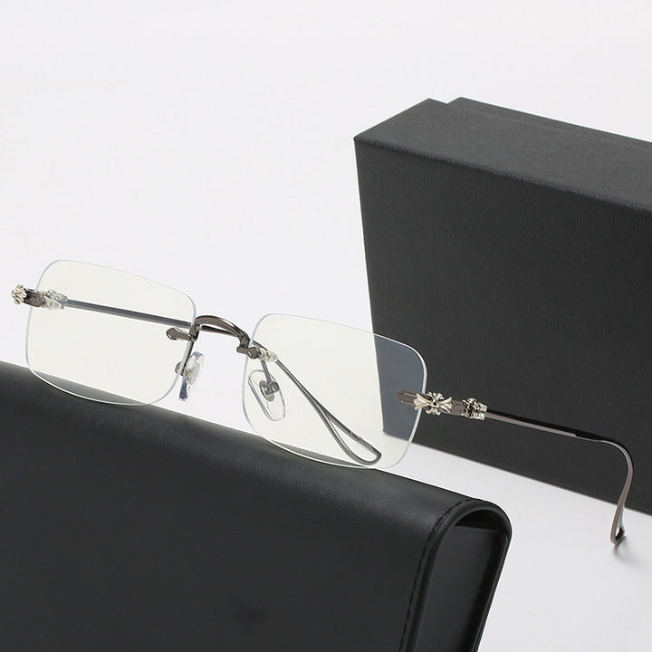 Ladies fashionable correction glasses with elegant square frame and decorated temples Stornfield