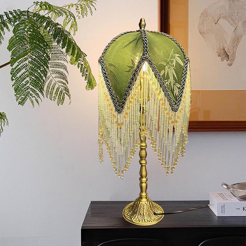 Vintage Beaded Table Lamp