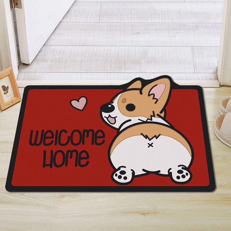 Cute Cartoon Dog Welcome Mat Stornfield