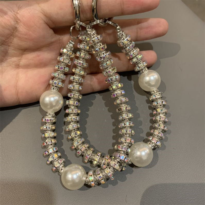 Elegant Pearl and Crystal Keychain Stornfield