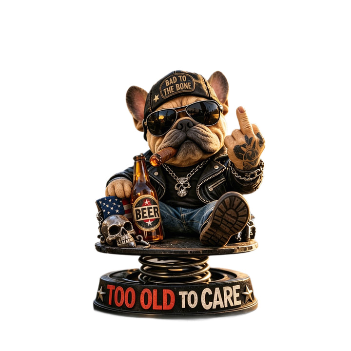 Decorative bulldog figure in rocker style Stornfield
