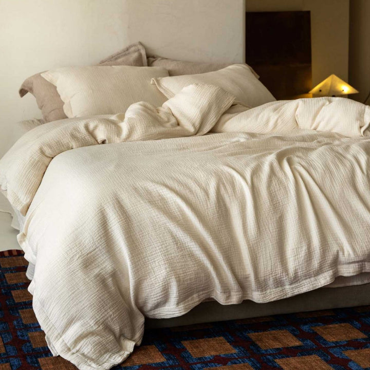 Premium Double-Layer Cotton Gauze Duvet Cover Set