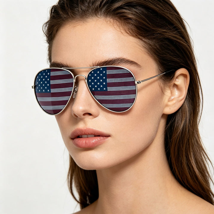 Patriotic Flag Aviator Sunglasses Stornfield