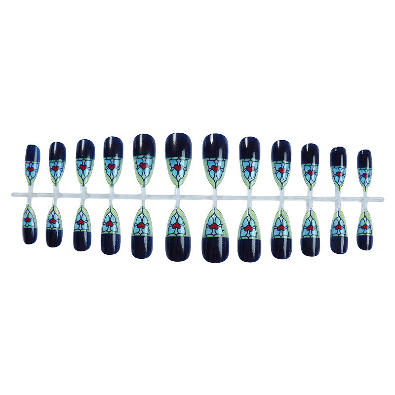 Artistic Stained Glass Press-On Nail Set Stornfield