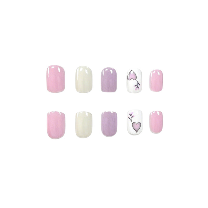 Artistic Heart-Design Nail Art Enhancements Stornfield