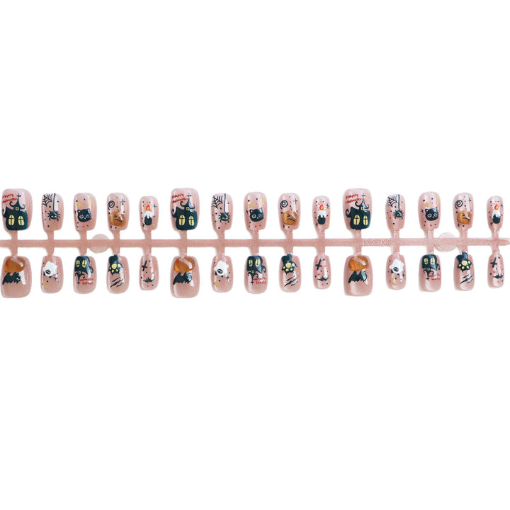 Creative Halloween-Themed Press-On Nail Art Set Stornfield