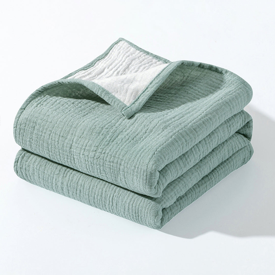Ultra-Soft Reversible Muslin Throw Blanket Stornfield