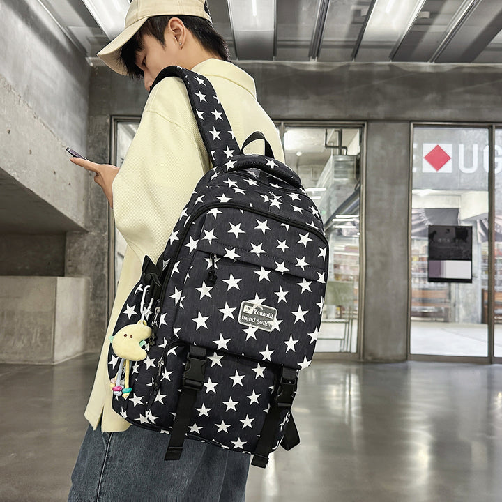 Stylish Star-Embellished Casual Backpack Stornfield