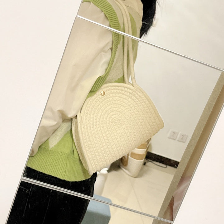 Women's fashionable shoulder bag with ribbed design Stornfield