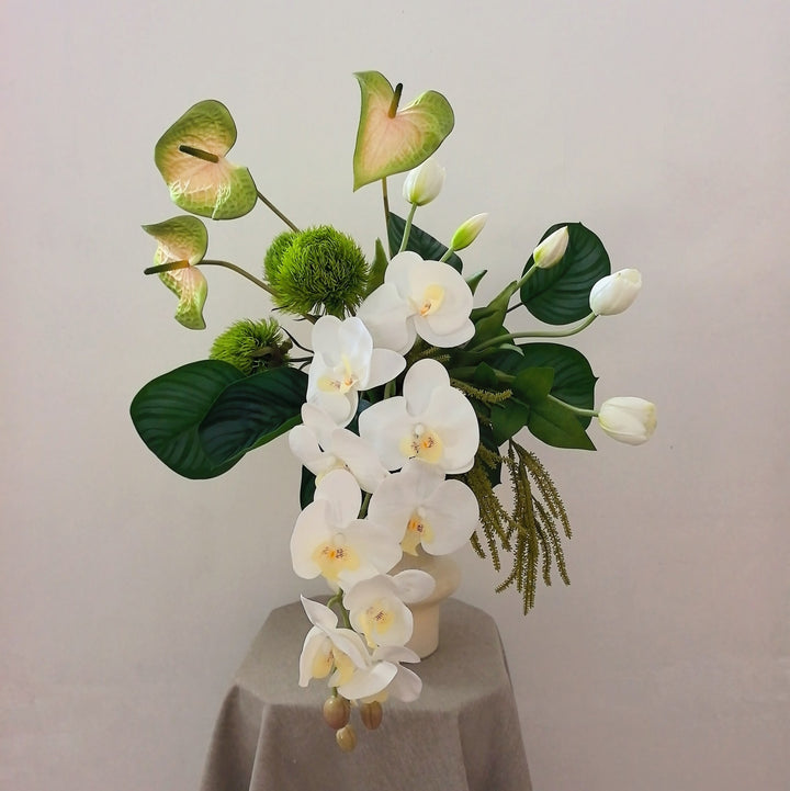 Lifelike Floral Bouquet with Succulent Accents