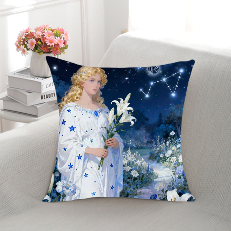 Artistic Ram Print Decorative Pillow