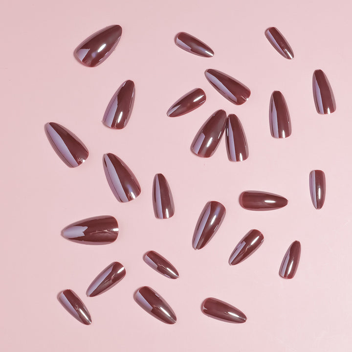 Glossy Stiletto Press-On Nail Set with Unique Design Stornfield