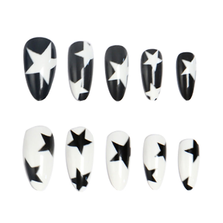 Artificial nails with star pattern Stornfield