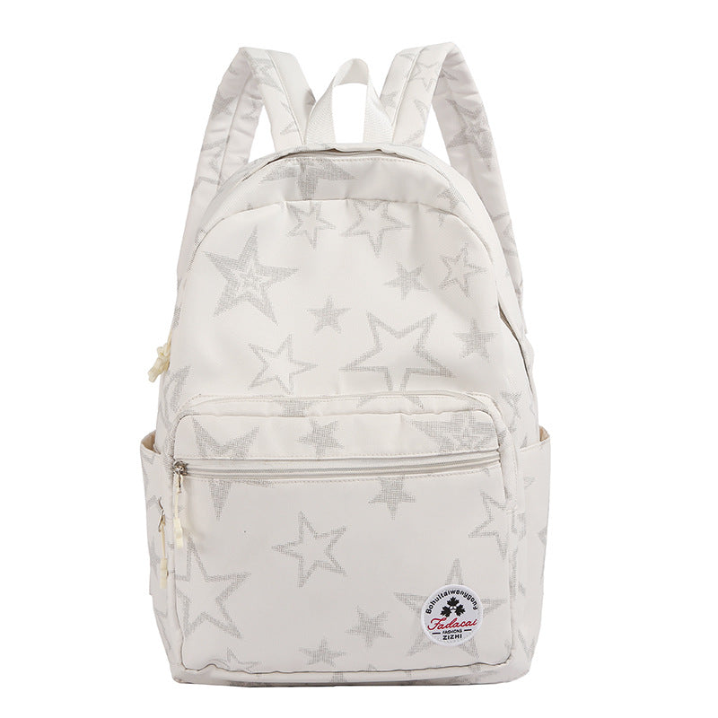 Star-Patterned Casual Backpack