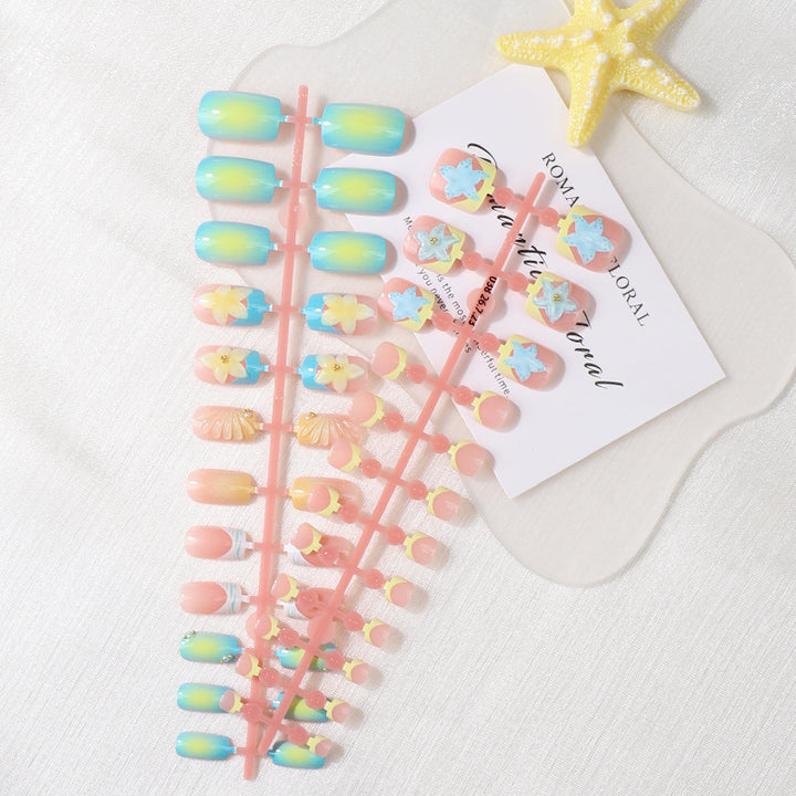 High-Quality Floral Design Press-On Nail Set Stornfield