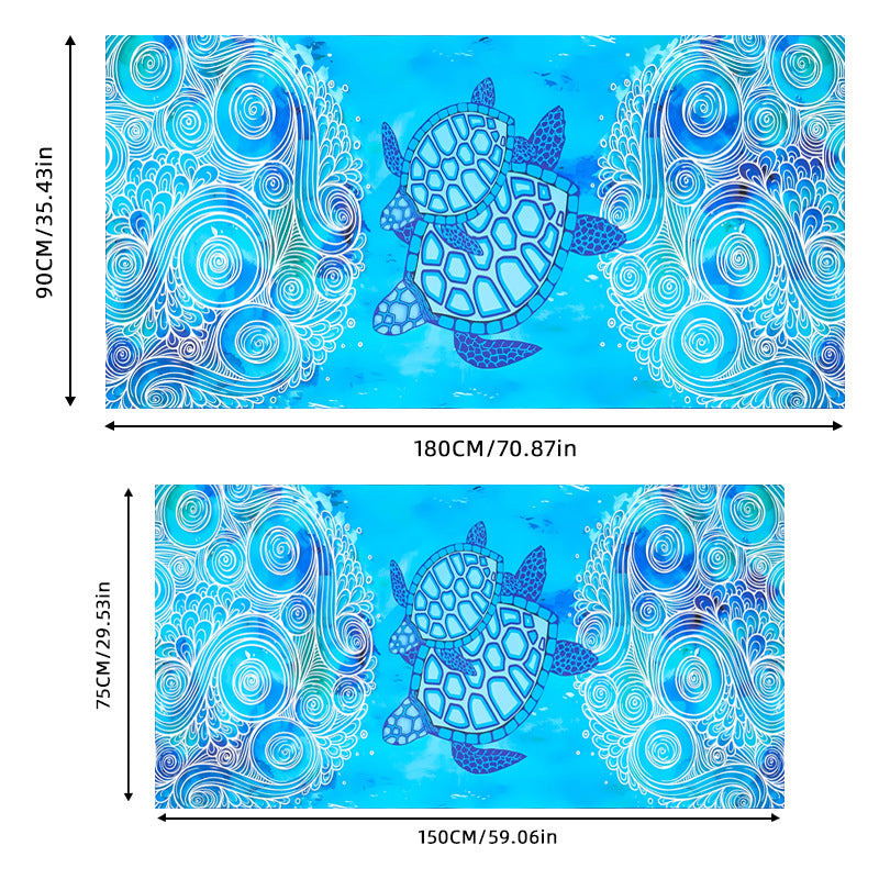 Microfiber beach towel with exclusive turtle motif Stornfield