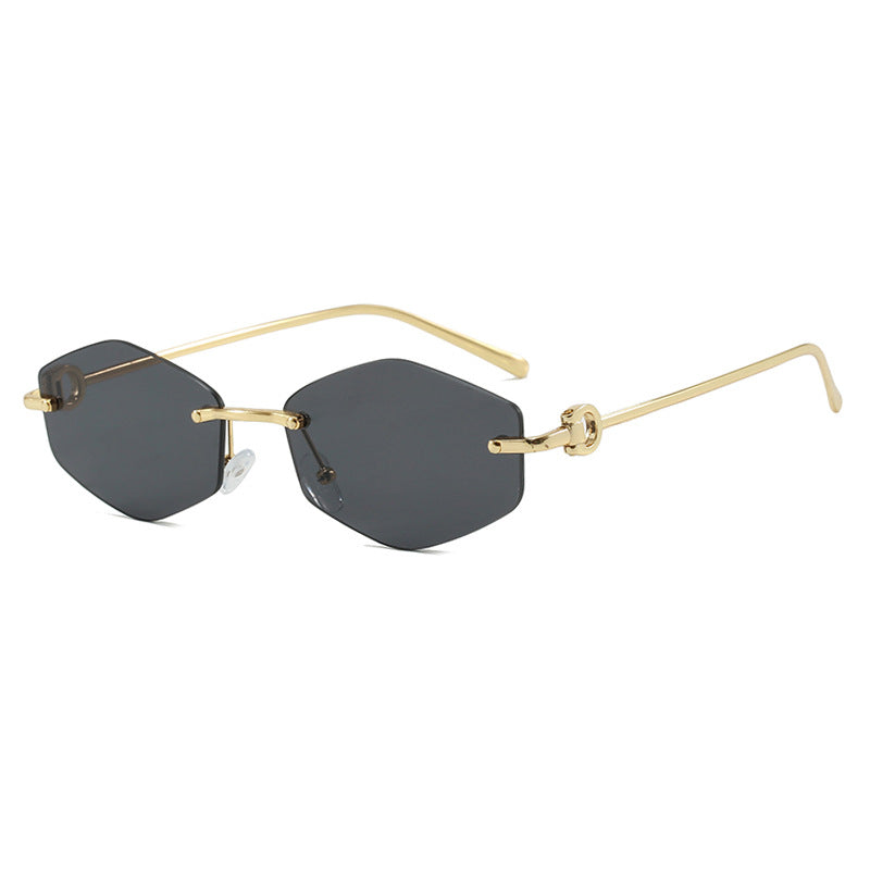 Women's fashionable sunglasses with hexagonal frame and luxurious accents Stornfield
