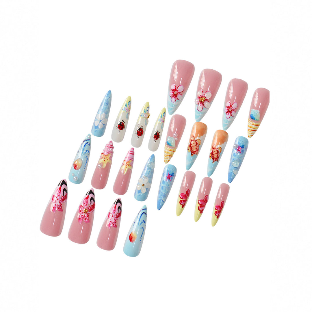 Artistic Sea-Themed Nail Art Stornfield