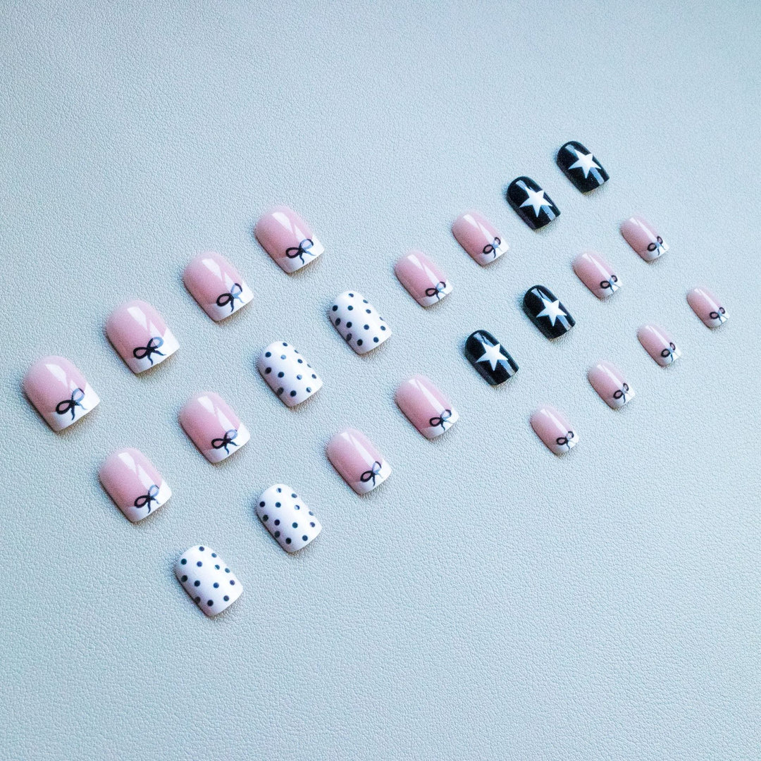 Artistic Geometric and Bow Nail Art Kit