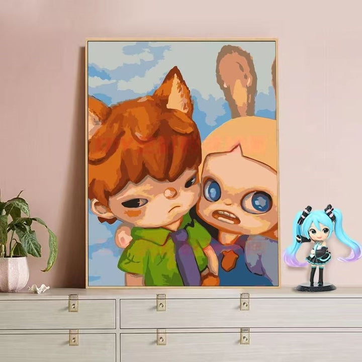 Playful Character Illustration Canvas Art Stornfield
