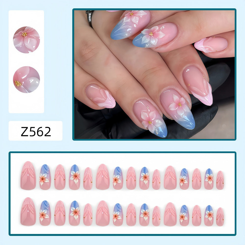 Artificial nails with floral accents Stornfield