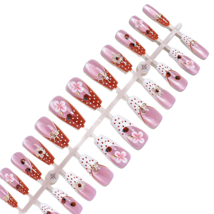 Artistic Floral Press-On Nail Tips Stornfield