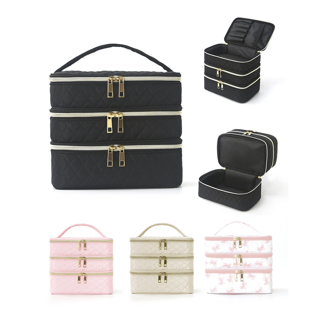 Cosmetic organizer bag with multiple compartments Stornfield