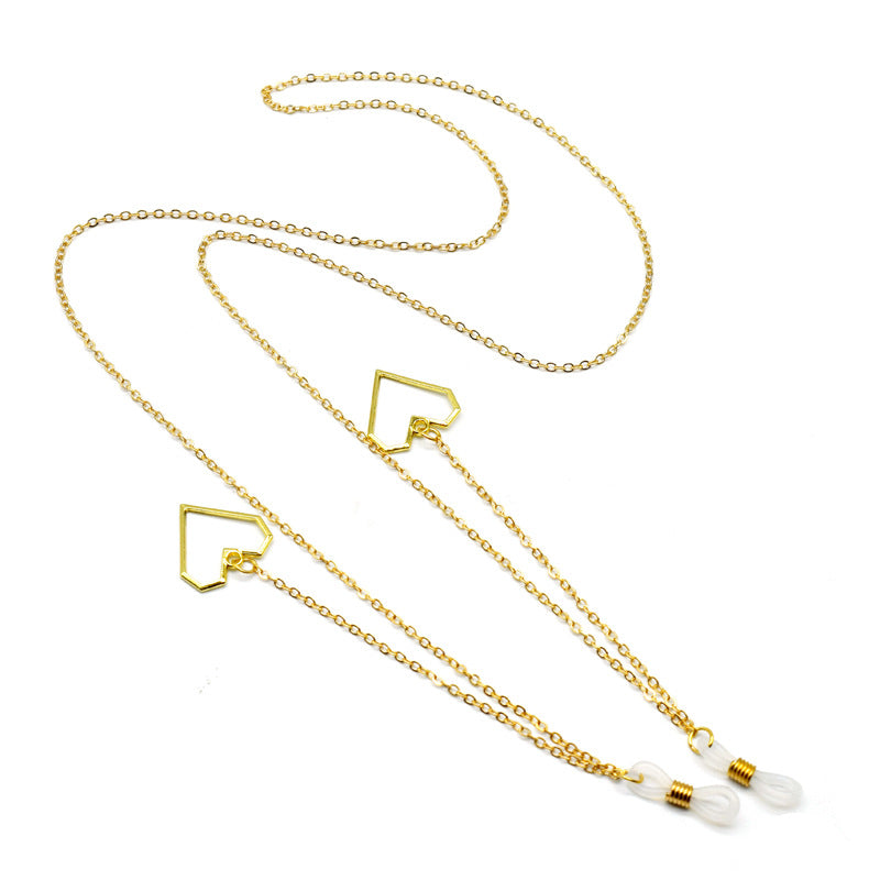 Heart-Shaped Geometric Elegance Eyewear Chain Stornfield
