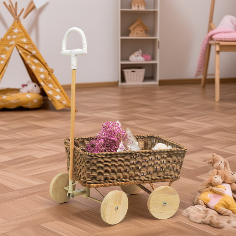 Handcrafted Woven Storage Cart Stornfield