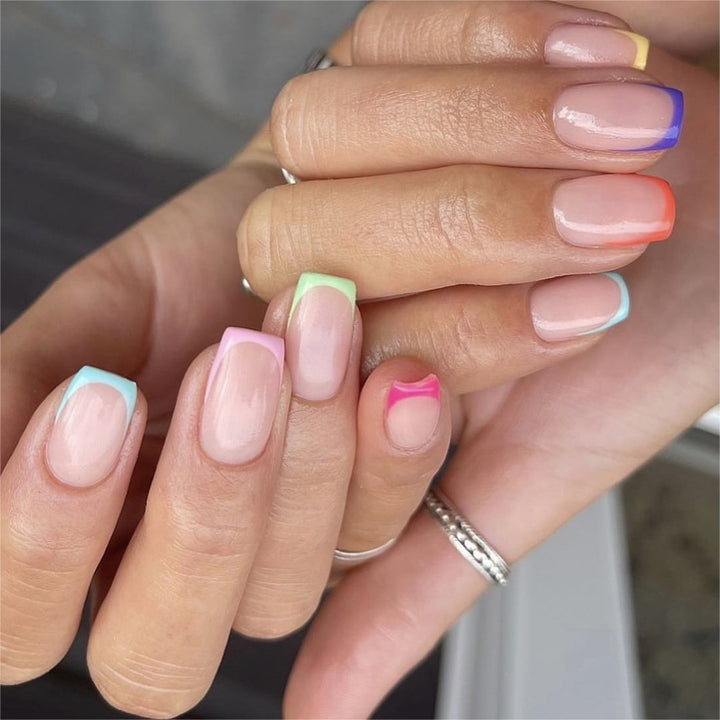 Acrylic nail set with colorful color accents Stornfield