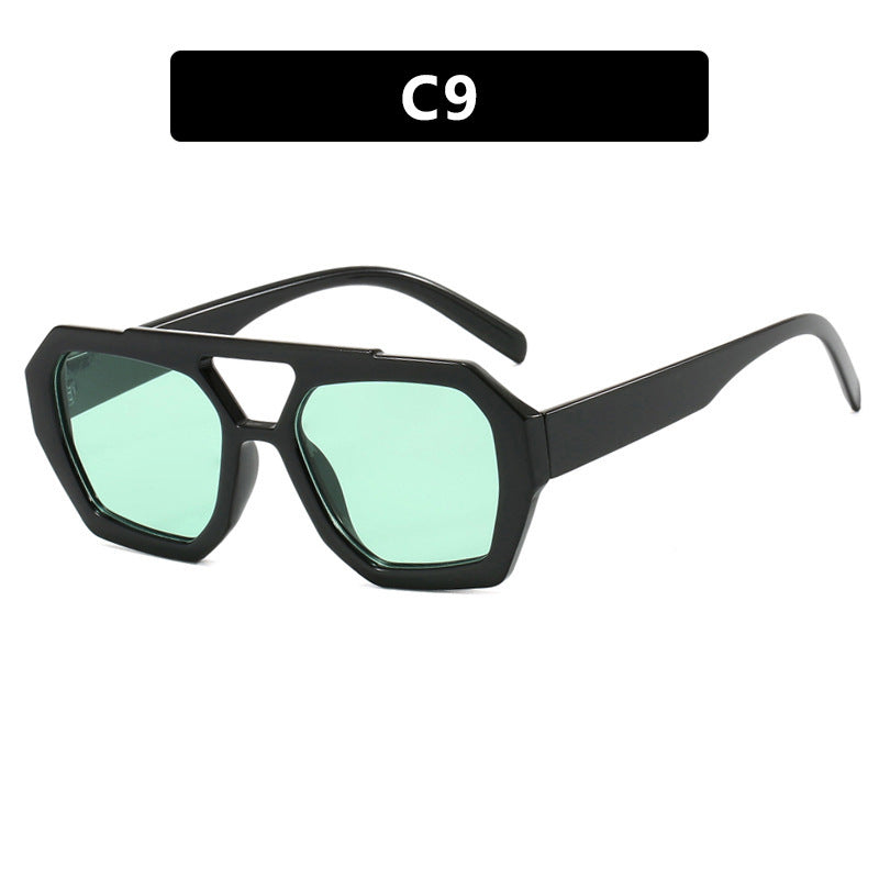 Women's geometric sunglasses made of durable plastic with polarized lenses Stornfield