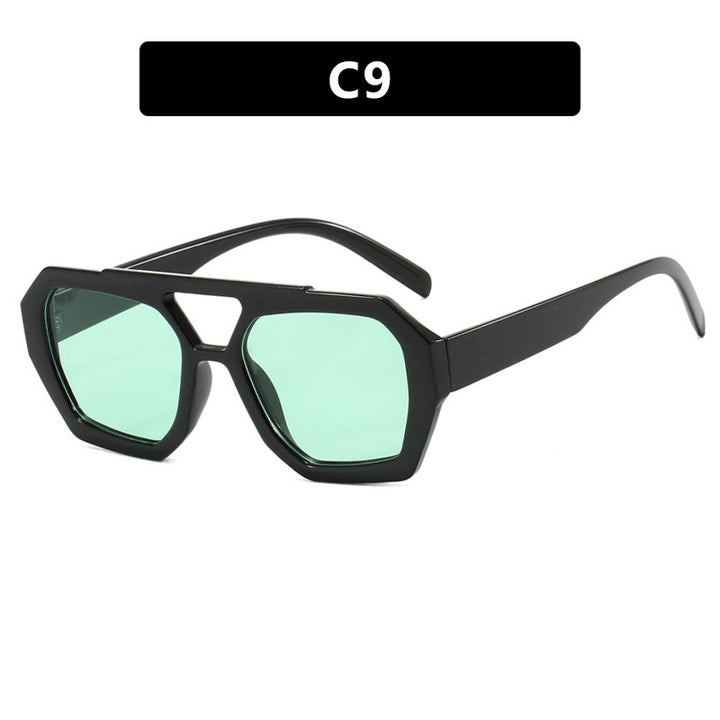 Women's geometric sunglasses made of durable plastic with polarized lenses Stornfield