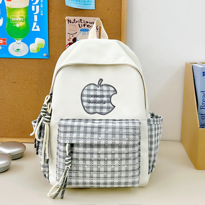 Vintage Style Gingham Patterned Backpack Stornfield