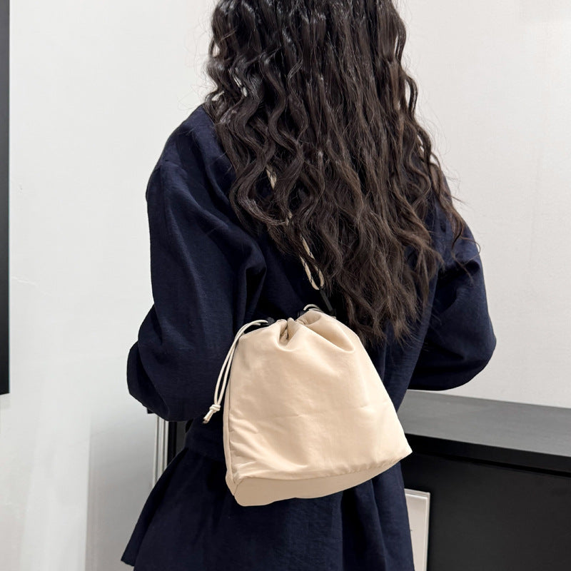 Modern Drawstring Mini Bucket Bag