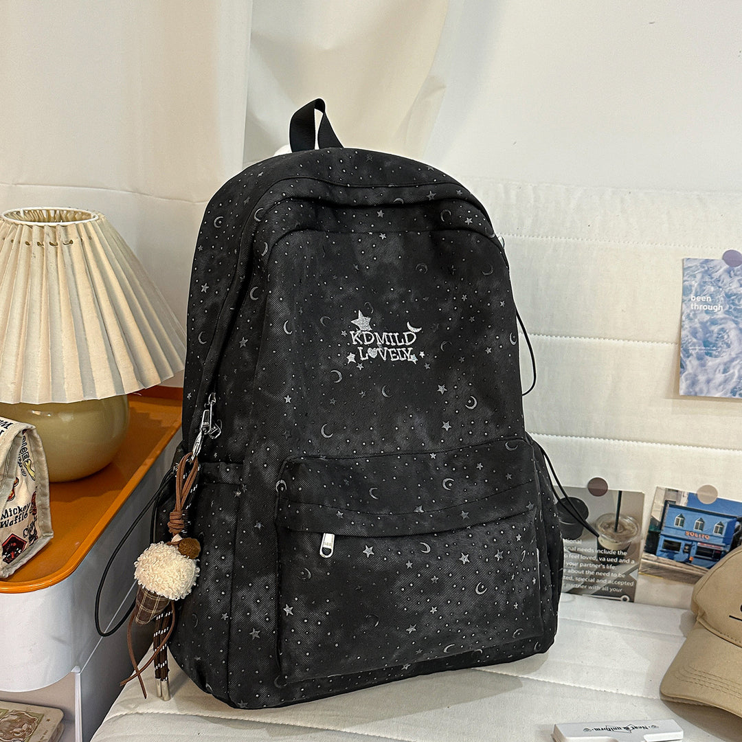 Stylish Starry-Print Backpack Stornfield