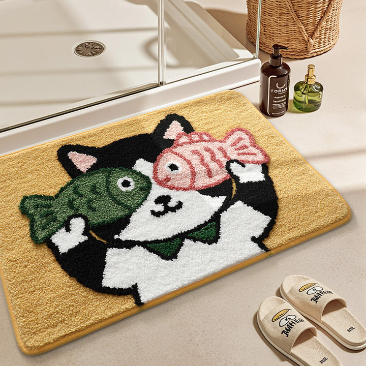 Fun Crocodile Themed Bathroom Rug