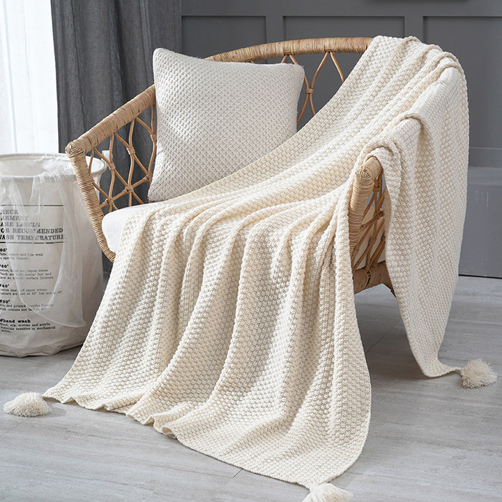 Ladies Elegant Waffle Structure Blanket Stornfield