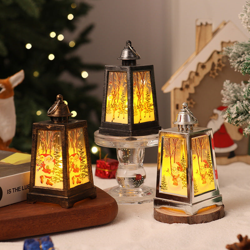 Decorative Christmas lantern with winter motifs Stornfield